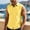 Yellow, variant on Men'S Solid Color Sleeveless Shirt, Lapel Button Up Vest, Casual Sports Shirt Vest