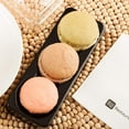 thumbnail image 2 of Shock Safe Rectangle Black Plastic Macaron Take Out Box - Fits 3 Macarons - 5 3/4" x 2 1/4" x 1 1/2" - 100 count box, 2 of 2
