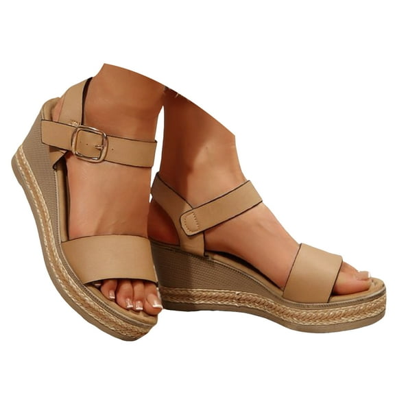 Mostsola Womens Sandals Platform Slingback Heels Open Toe Comfort Walking Shoes Wedge Pumps