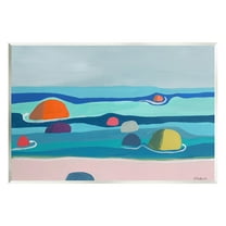 Modern Floating Beach Buoys Coastal Painting Unframed Art Print Wall Art