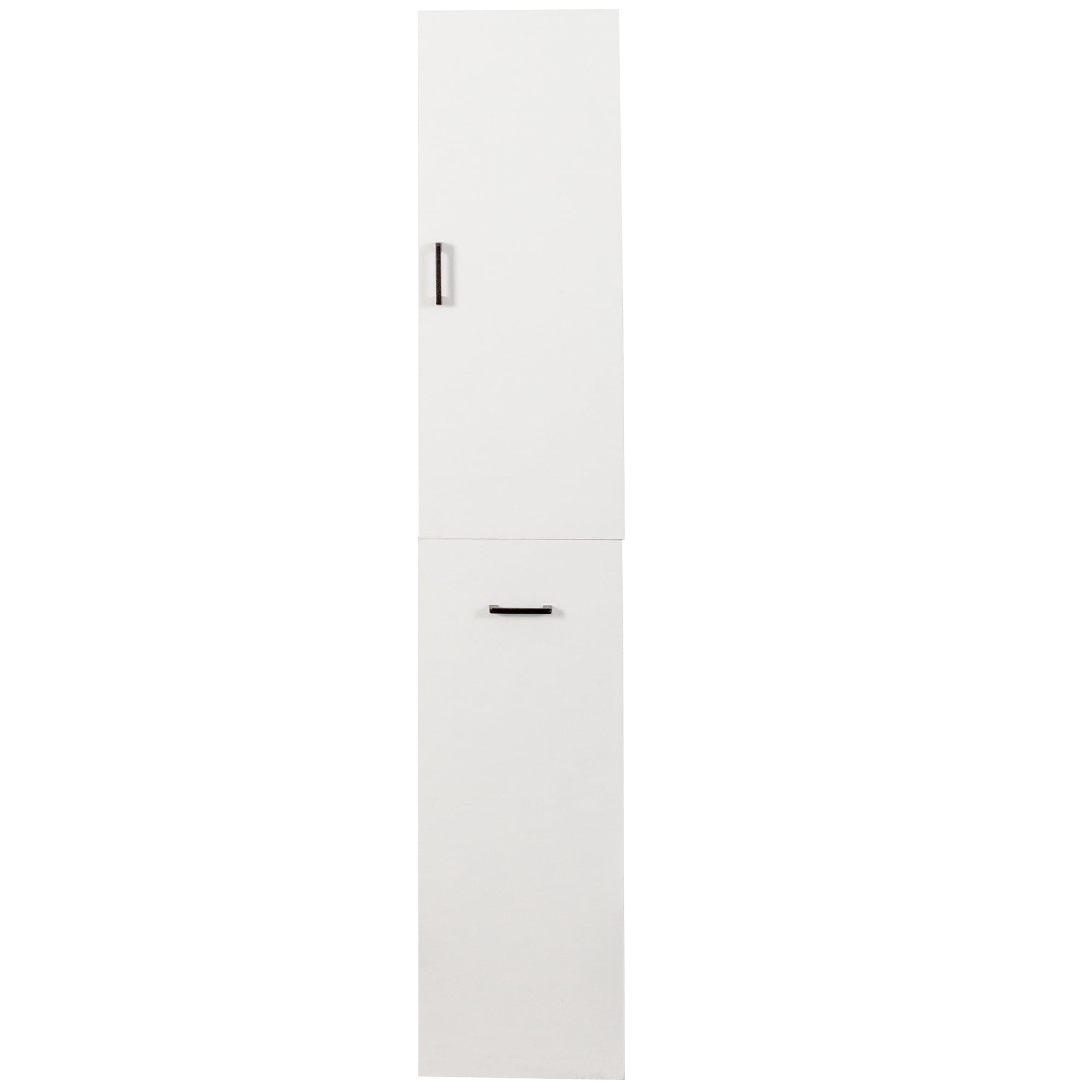 Kitchen Pantry Tall Cabinet Freestanding with 1 Door 3-Tier Pull-Out Storage Shelf, White