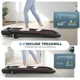thumbnail image 4 of Simpfree 3 in 1 Under Desk Treadmill with Removable Desk, Walking Pad with Height Adjustable Armrests, LED Touch Screen, 2s Folding, 0.5-7.5 mph, 4 of 7