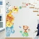 thumbnail image 5 of Pegatinas de pared de animales de dibujos animados para niños DIY, pegatinas de murales compatibles con habitaciones para niños, decoración de la puerta del armario del dormitorio del bebé (animal) Afortunado Sencillez, 5 of 5