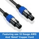 thumbnail image 1 of Speakon Cable 6ft Profesional 18Guage Macho A Macho Cable de Audio con Twist Lock para DJ Altavoz y Amplificador, 1 of 5