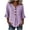 Purple, variant on LEKWK 3/4 Length Sleeve Womens Tops V Neck Button Ruffle Cuff Striped Casual Shirts Lightweight Loose Fit Comfy Summer Tops Fashion Beach Vacation Outfits