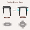 thumbnail image 3 of Drop Leaf Dining Table, Legahome 42" Extendable Round Kitchen Table for 4, Solid Wood Folding Dining Table, Dining Room Table Dinner Table for Kitchen, Breakfast Nook, Brown (Only Table), 3 of 9