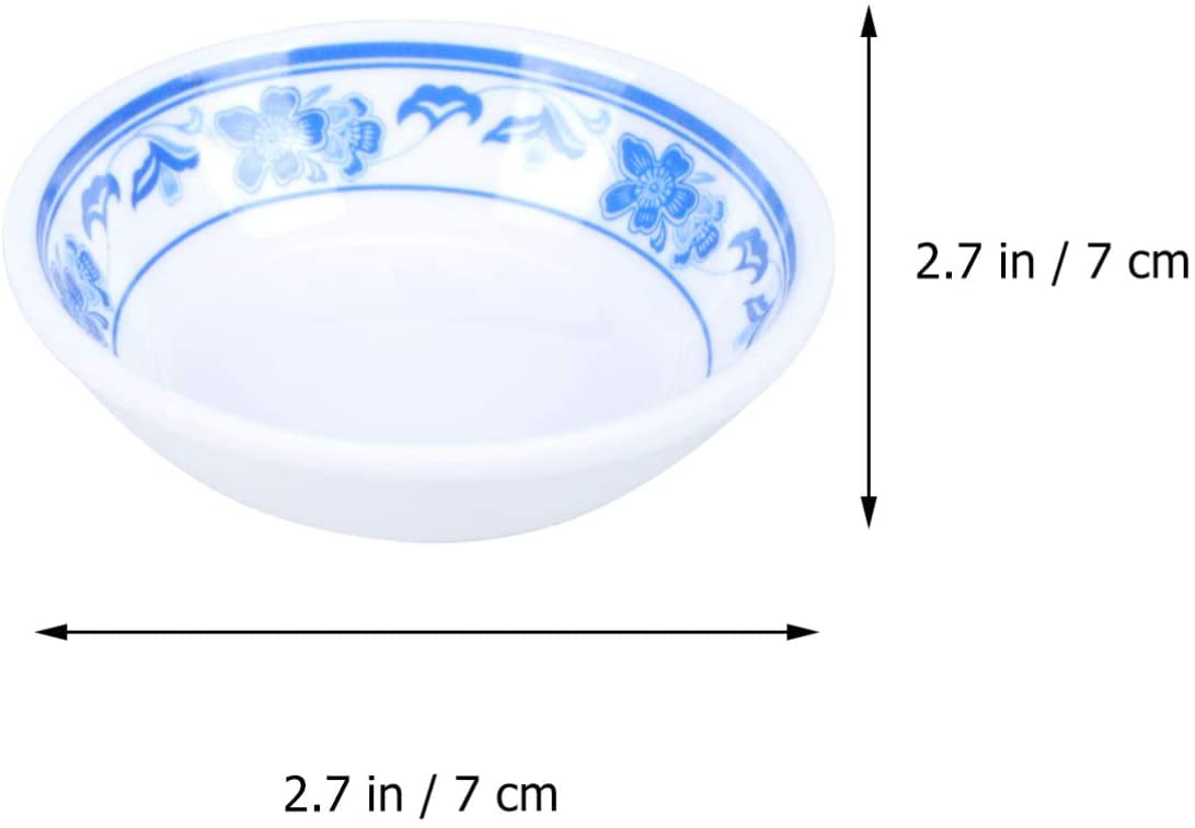 UPKOCH 6pcs Melamine Soy Dipping Sauce Dishes Reusable Small Serving Plates Platter Tray for Restaurant Home 