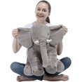 thumbnail image 3 of 15.7Inch Stuffed Elephant Plush Animal Toy Stuffed Animal (Purple), 3 of 6
