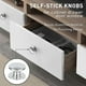 thumbnail image 2 of 4 Pack Aluminum Self-Stick Knobs No Drilling Self-Adhesive Drawer Knobs Silver Cabinet Handle Pull with Adhesive Black Stick On Handle for Cupboard Fr, 2 of 4