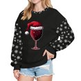 thumbnail image 1 of EHQJNJ Chandail en Molleton Marine de Noël Graphique pour Femmes Col Rond Pull Col Rond Chandail en Molleton Imprimé Festif Haut Décontracté Chandails en Molleton de Noël Col Rond Femmes Chandail en Molleton Vert Col Rond, 1 of 4