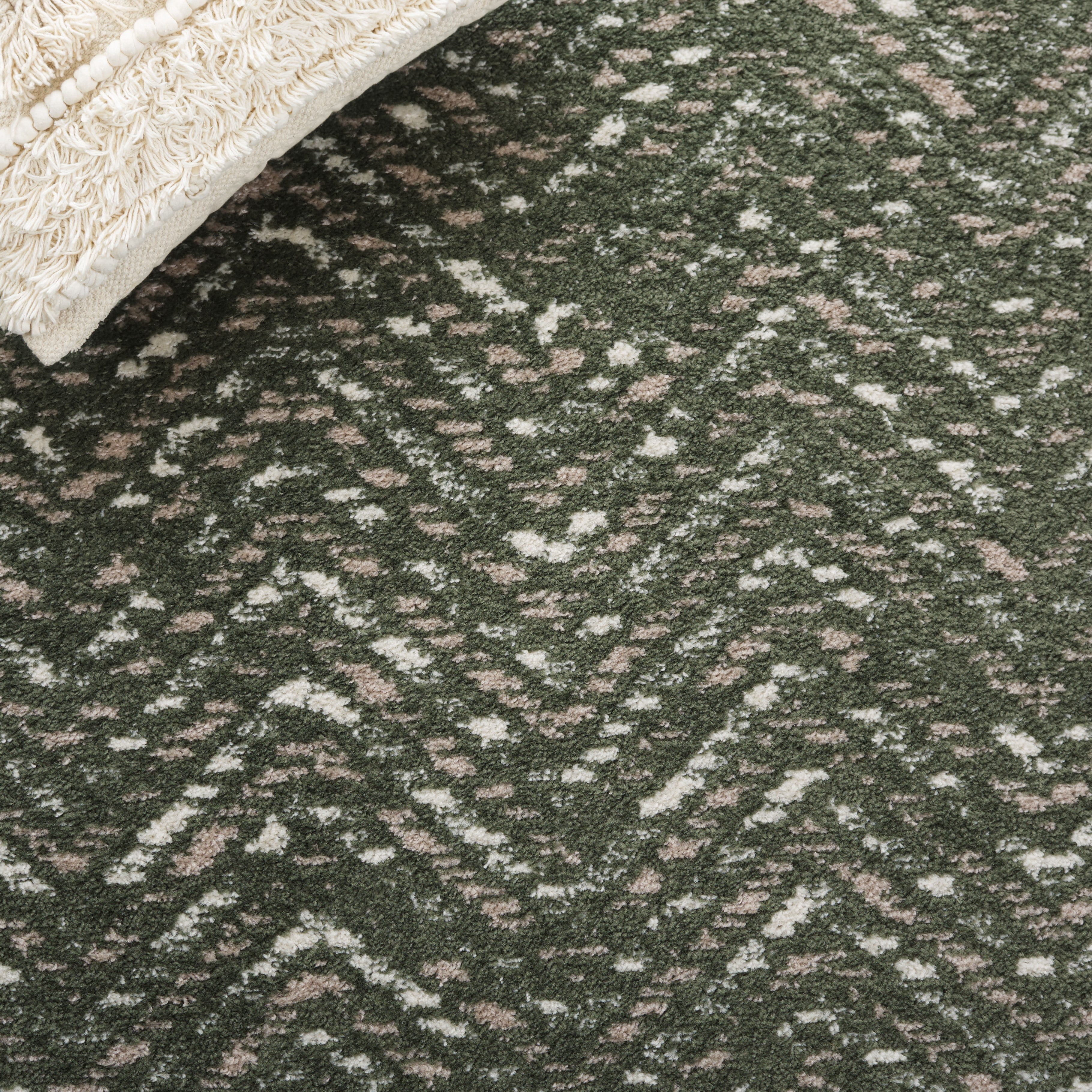 SAFAVIEH Adirondack Altan Striped Area Rug, Dark Green/Ivory, 4' x 6'