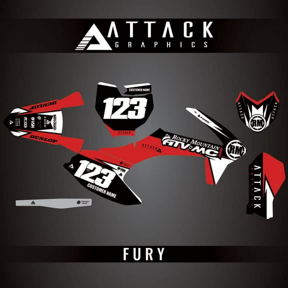Attack Graphics Custom Fury Complete Bike Graphics Kit for GASGAS MC 50 2022