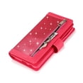 thumbnail image 7 of Allytech Samsung Galaxy S21 Bling Wallet Case for Women,9 Card Holder Flip Kickstand Folio Book Sparkly Protective Leather Magnetic Zipper Wallet Clutch Case with Strap/Money Pocket Glitter Purse Case, 7 of 7