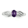 thumbnail image 5 of 925 Sterling Silver Polished Amethyst Ring Size 9 - .43 cwt -  Jewelry Gift for Mom, 5 of 7