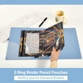 thumbnail image 3 of FORMRS 2 Pack Pencil Pouch for 3 Ring Binder with Clear Window Zipper Case, Colorful Skeleton Sun, 3 of 6