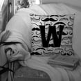 thumbnail image 3 of Carolines Treasures CJ2009-WPW1414 Letter W Moustache Initial Canvas Fabric Decorative Pillow  14Hx14W multicolor, 3 of 4