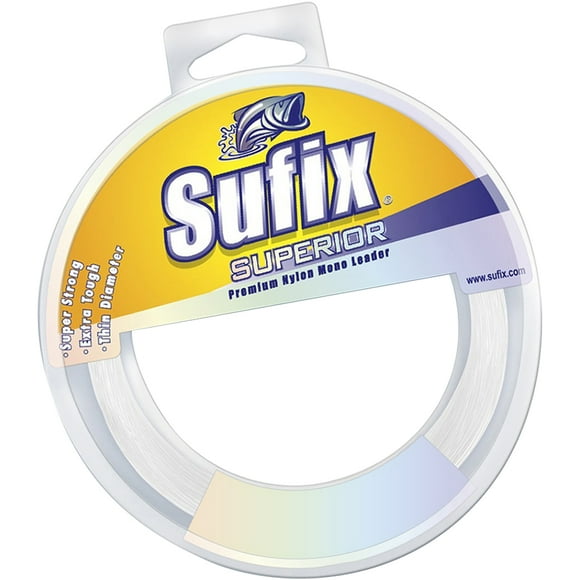 Sufix Ligne de Pêche Transparente Supérieure (110 yds) - Test de 130 lb
