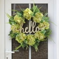 thumbnail image 5 of KYAIGUO Spring Wreath for Front Door,Summer Front Door Wreaths for All Seasons Handmade Hydrangea Wreath Hello Wreath Farmhouse Wreath Grapevine Wreath 17.72inch, 5 of 6