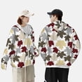thumbnail image 4 of Fotbe maple leaves Chaqueta con Protección Solar UPF 50+ para Hombre y Mujer, Camisa con Capucha y Bolsillos-X-Large, 4 of 7