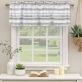 thumbnail image 3 of Boho Black White Modern Stripes Valances for Windows, Farmhouse Abstract Art Light Filtering Kitchen Curtains, Rod Pocket Window Valance Curtains for Living Room Bedroom, 42" W x 12" L, 2 Panels, 3 of 9
