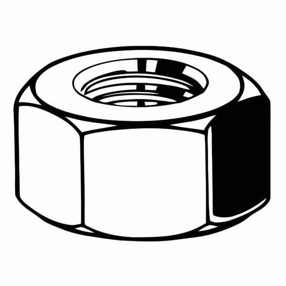 Hex Nut, M12-1.75, Steel, Class 10, Zinc Yellow, 10 mm Ht, 50 PK