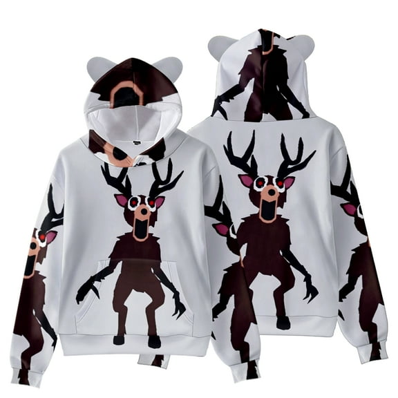 99 Nights In The Forest 3D Figure Printed Sweatshirt for Kids 99 Nights In The Forest Cat's Ear Shaped Hoodie