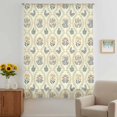 thumbnail image 2 of Yellow Flower Pattern Sheer Curtains 45 Inches Long, Vintage Botanical Floral Simple Yellow Light Filering Curtains, Breathable Simi Curtain Privacy Drapes for Kitchen Bathroom Small Window Treatment, 2 of 9