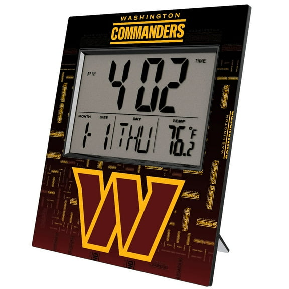 Keyscaper Washington Commanders Quadtile Digital Desk Clock