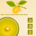 thumbnail image 6 of Candle Set Odor Eliminating - Pack of 2 (12oz) | 80 to 90-Hour Burn Time | Premium Soy Wax Candles | Neutralizes Pet, Kitchen, & Smoke Odors | Eco-Friendly & Long-Lasting (Lemon Fresh), 6 of 9