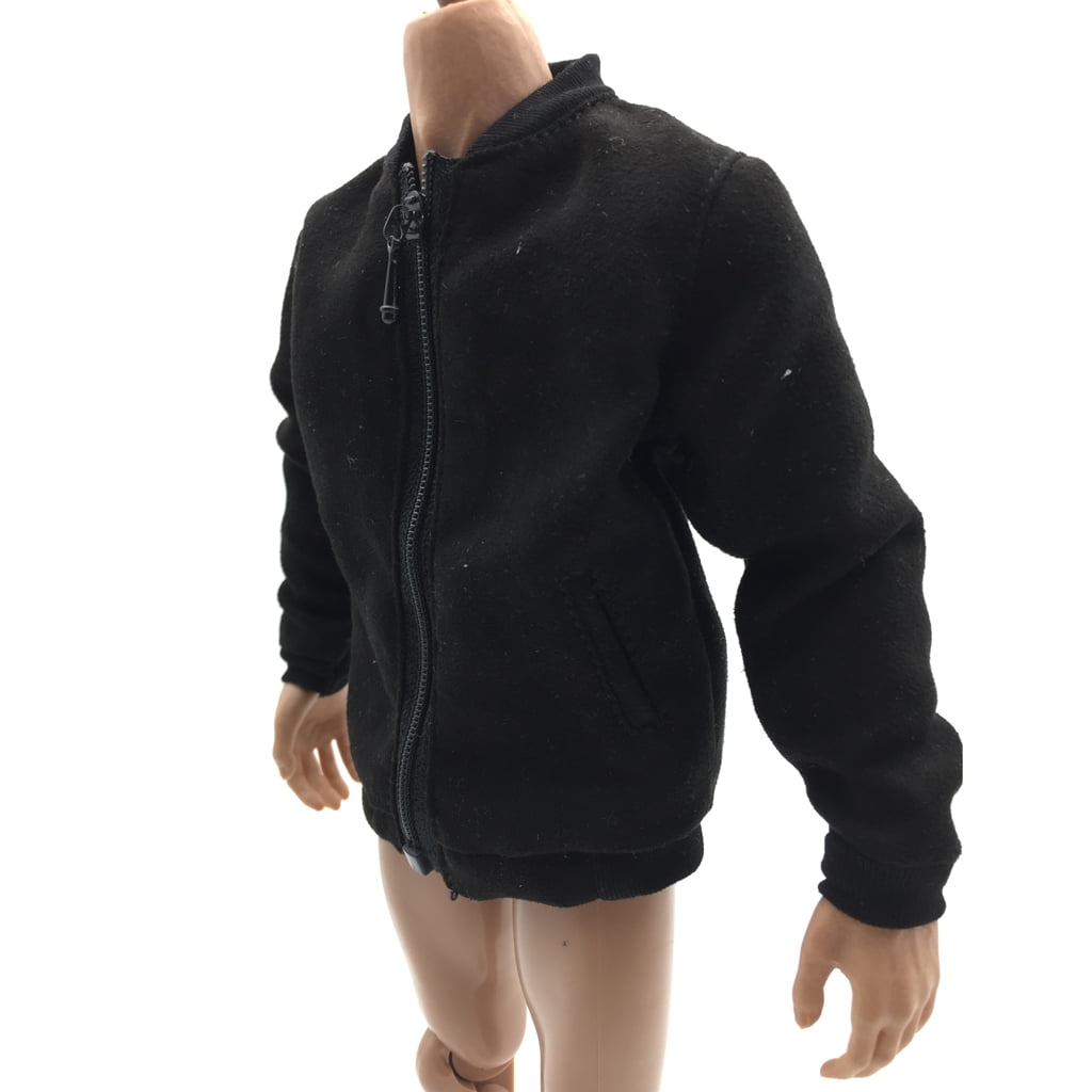 Gray Zip Up Bomber Jacket Coat for 1/6 Scale 12inch Hot Toys Action Figure 