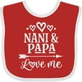 thumbnail image 3 of Inktastic Nani and Papa Love Me Grandchild Boys or Girls Baby Bib, 3 of 4