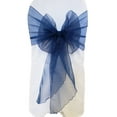 thumbnail image 1 of Wedding Linens Inc. (10pcs) 12" x 116" Organza Sheer Chair Sashes Chair Sash Bow ties with Angle end style for Wedding Party Catering Banquet Decoration Events - Navy Blue, 1 of 1