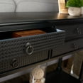 thumbnail image 4 of SAFAVIEH Hain.es French 4 Drawer Rectangle Console Table, Black (42 in. W x 13 in. D x 29.5 in. H), 4 of 14