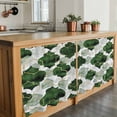 thumbnail image 6 of Dark Green Geometric Moroccan Tier Curtains 36 Inch Length, Abstract Ombre Modern Cafe Short Curtains for Bathroom Over Sink, Small Kitchen Curtain Light Filtering Tiered Drapes 2 Panels 27.5"Wx36"L, 6 of 8