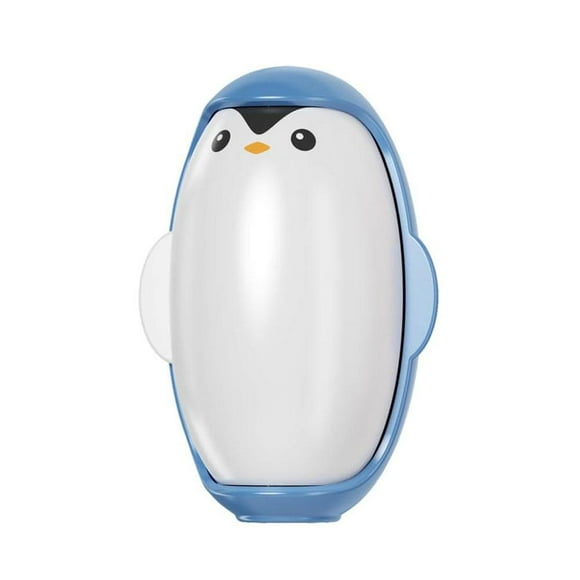 Lttoisl Hzsb Penguin Shape Reusable Lint Roller, Super Sticky Gel Washable Pet Hair Remover, Compact Travel Size Clothes Lint Ball for Portable Cleaning, 2-Pack, Black, Blue, Pink