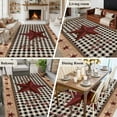 thumbnail image 5 of Red Texas Star Farmhouse Area Rugs 5'x7', Washable Small Throw Rugs for Laundry Room Playroom, Black Plaid Berry Country Indoor Outdoor Rug Non-Slip Low Pile Carpet Runner Reversible Floor Mats, 5 of 8