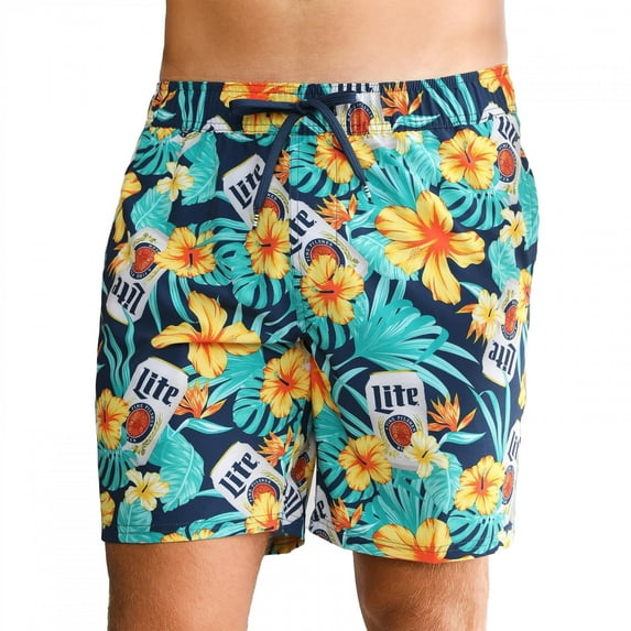 Miller Lite Tropical Cans All Over Print Board Shorts-XXLarge (44-46)