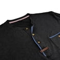 thumbnail image 5 of Xihbxyly Casual Tops for Men Big & Tall Button Crew Neck Short Sleeve Quick Dry T Shirt Tops Casual Stylish Solid Slim Fit Tops Casual Stylish Trendy for Traveling, 5 of 7