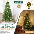thumbnail image 6 of Ktaxon 7.5ft Christmas Tree Artificial Christmas Tree Pre-Lit Artificial Slim Aspen Noble Fir Seasonal Holiday Decoration w/ 400 LEDs, 6 of 10