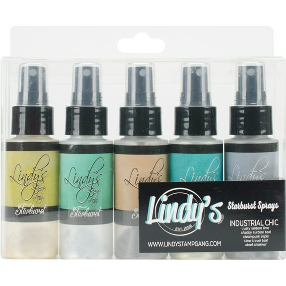 Lindy's Stamp Gang Starburst Sprays 2oz 5/Pkg-Industrial Chic