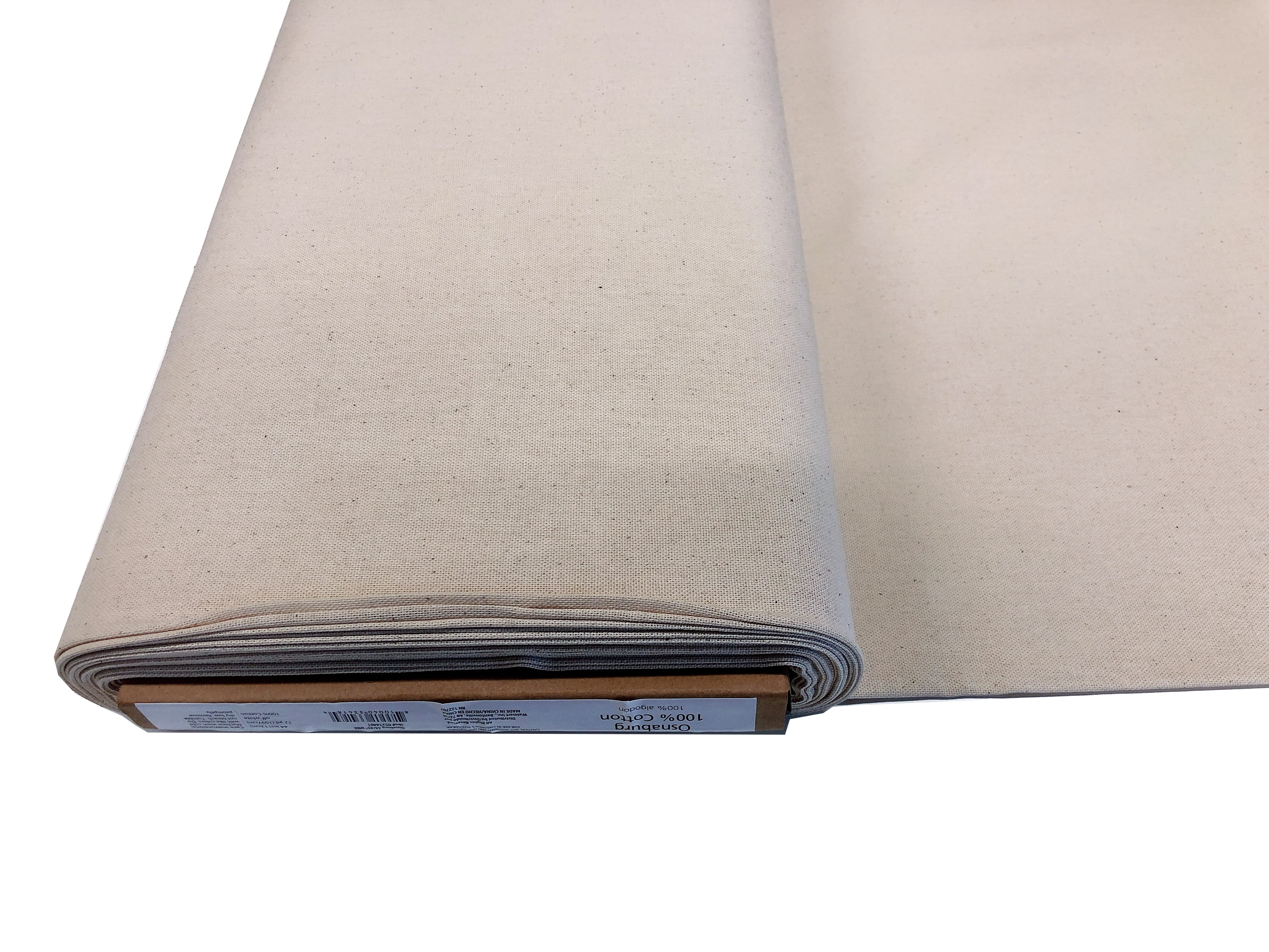 RTC Fabrics 100% Cotton 44/45" Wide Solid Color Natural Osnaburg-Permanent Press Muslin By The Yard, Unbleached, Off-White