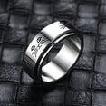 thumbnail image 6 of YAZI Stainless Steel Spinner Ring for Women Men Fidget Bands Moon Star Sand Blast Finish Flower Heart Ring Set for Stress Relieving Wedding Promise Rings, 6 of 6