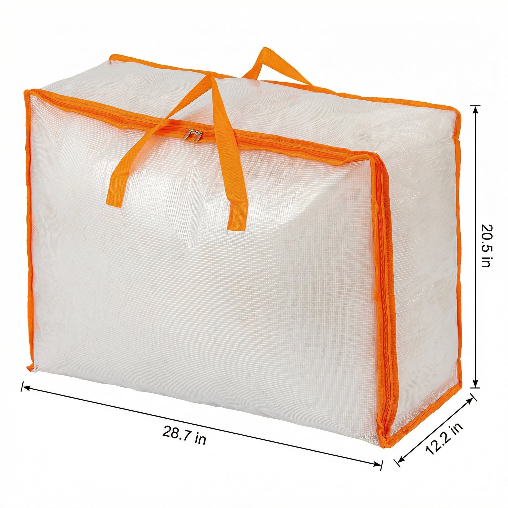Unique Bargains Storage Bags with Handles for Organizing Clothing Orange 28.7"x12.2"x20.5"