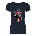 thumbnail image 2 of Wild Bobby Dean Russo German Shepherd Dog Lover Women Slim Fit Junior Tee, Navy, Medium, 2 of 5