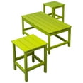 thumbnail image 3 of Polytrends  Laguna Hdpe All Weather Outdoor Patio Coffee And Side Tables (3-Piece Set) Lime, 3 of 5