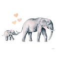 thumbnail image 2 of Pete, Katrina 24x20 Black Ornate Wood Framed with Double Matting Museum Art Print Titled - Elephant Love, 2 of 4