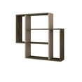 thumbnail image 2 of Ada Home Decor Furniture 34.25" Multiple Tier Dark Brown Blair Modern Wall Shelf, 2 of 3