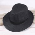 thumbnail image 1 of New Summer Men Straw Panama Hat Handmade Beach Cap Travel Sunhat, 1 of 8
