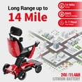 thumbnail image 4 of Height Adjustable Electric Wheelchair 15.7"–23.6" (Electric Lift), Portable Motorized Mobility Scooter, 14+ Miles Ranges(265LBS),3D Winged Headrest, 4 of 12