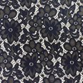 thumbnail image 3 of Stretch French Lace Embroidered Floral Florence 58" Wide Fabric (Navy Blue), 3 of 3